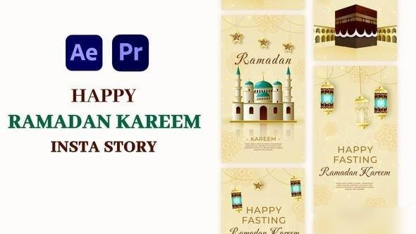Videohive Golden Ramadan Kareem Instagram Story Ramadan template preview