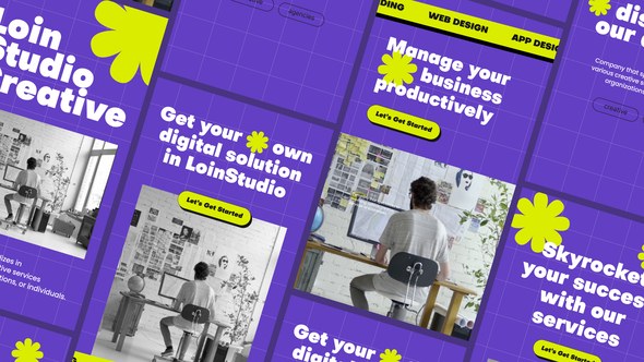 Videohive Creative Agency Stories Pack Product Promo template preview