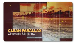 Clean Parallax Cinematic Slideshow Video Displays template preview