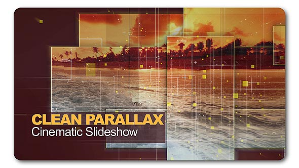 Clean Parallax Cinematic Slideshow Video Displays template preview