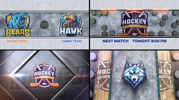 Videohive Ice Hockey Bumper 2 (4-Bumpers) Logo Stings template preview