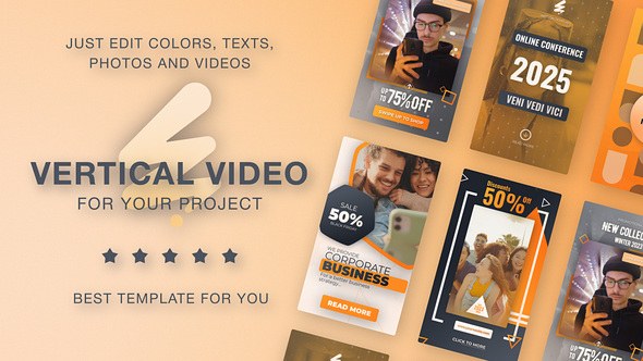 Videohive Clean Orange Instagram Reel Product Promo template preview