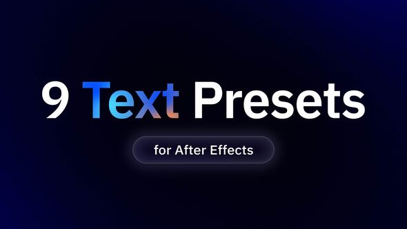 Videohive Text Presets | AE 59841079 Titles template preview