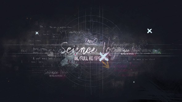Videohive Science Logo/ Back to School/ Chalk Board Intro/ Mathematical Formulas/ Grunge Style/ Dust Scratches Logo Stings template preview