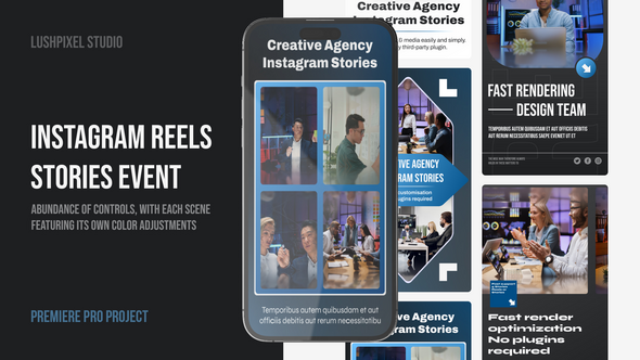 Instagram Youtube Event MOGRT Premiere Pro template preview
