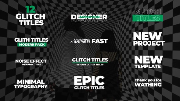 Videohive Glitch Titles | AE 43218771 Titles template preview
