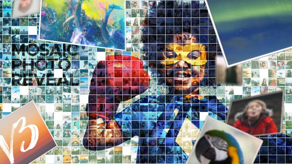Videohive Mosaic Photo Reveal v3 Video Displays template preview