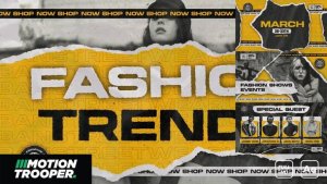 Videohive Trendy Paper Fashion Slideshow Product Promo template preview