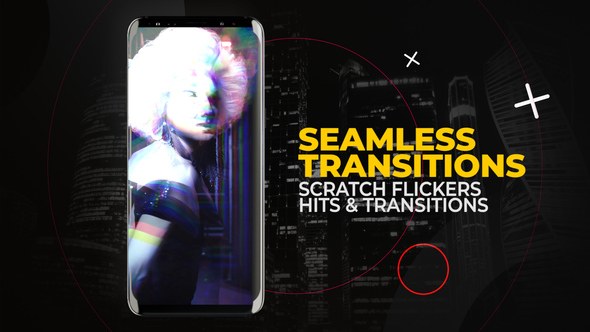 Videohive Vertical Scratch Flickers Hits and Transitions | After Effects Elements template preview