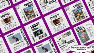 Minimal Streetwear Instagram Posts | Mogrt Premiere Pro template preview