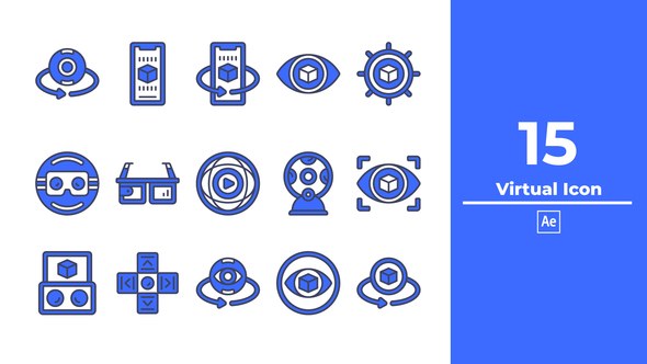 Videohive Virtual Icon After Effect Elements template preview
