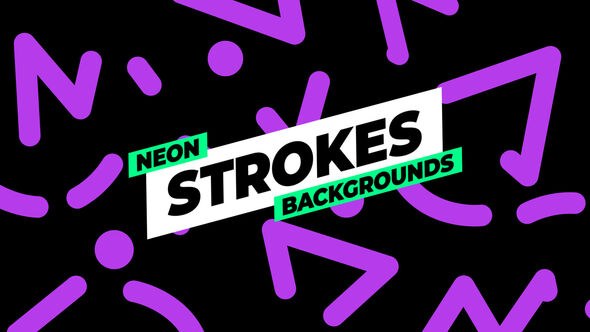 Videohive Neon Strokes Backgrounds Elements template preview