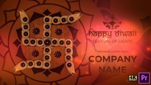 Happy Diwali / Deepavali Greeting Titles Video Displays template preview