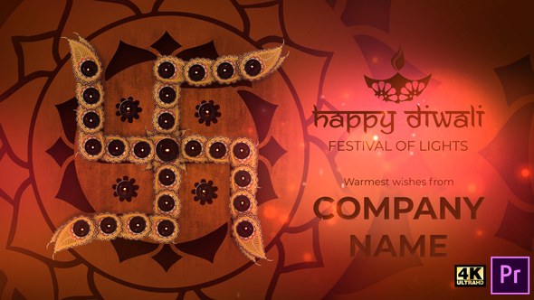 Happy Diwali / Deepavali Greeting Titles Video Displays template preview