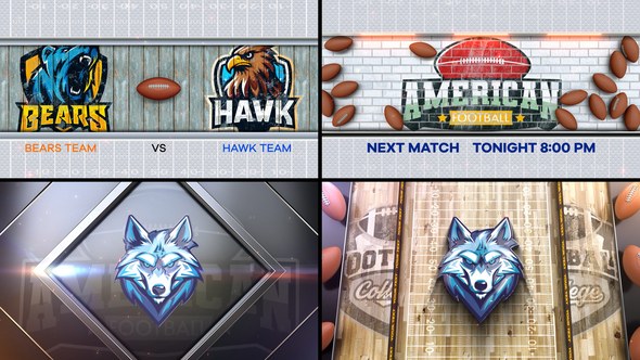 Videohive American Football Bumper 4 (4-Bumpers) Logo Stings template preview