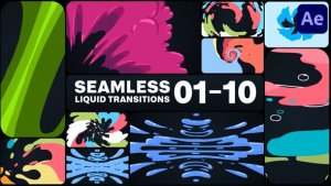Videohive Seamless Liquid Transitions for After Effects Elements template preview