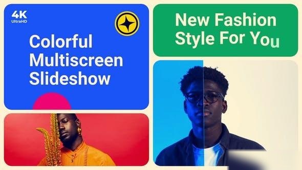 Videohive Colorful Split Screen Slideshow | Multiscreen Opener Openers template preview