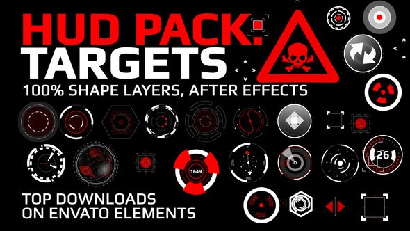 Videohive Hud Pack - Targets Infographics template preview
