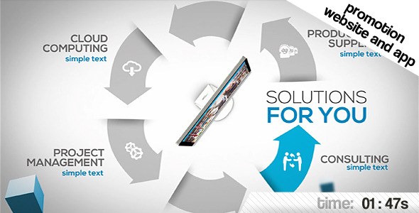 Promotion Website and App Video Displays template preview