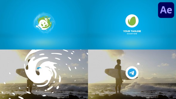 Videohive Clean Liquid Logo for After Effects Logo Stings template preview