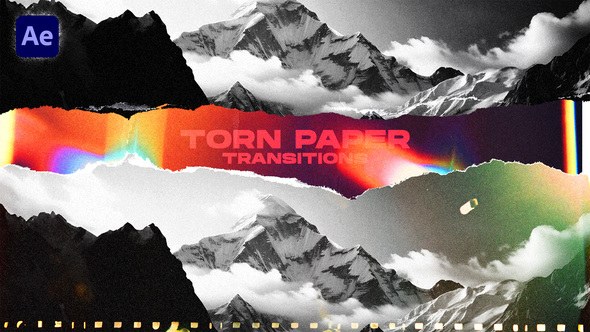 Videohive Torn Paper Transitions VOL. 2 | After Effects Elements template preview