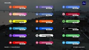 Videohive Social Media Lower Thirds 2.0  AE Elements template preview