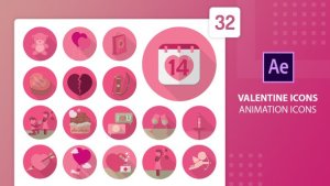 Videohive Valentine Animation Icons | After Effects Elements template preview