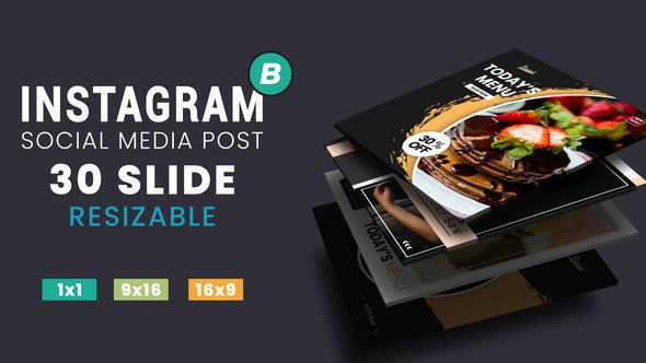 Videohive Instagram Post Fashion & Food Product Promo template preview