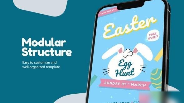 Videohive Happy Easter Day Instagram Stories V2 Easter template preview