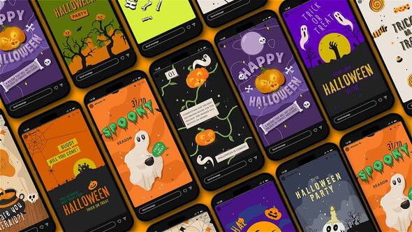 Videohive Halloween Stories Bundle Elements template preview