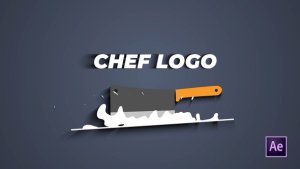 Videohive Chef Knife Logo Logo Stings template preview