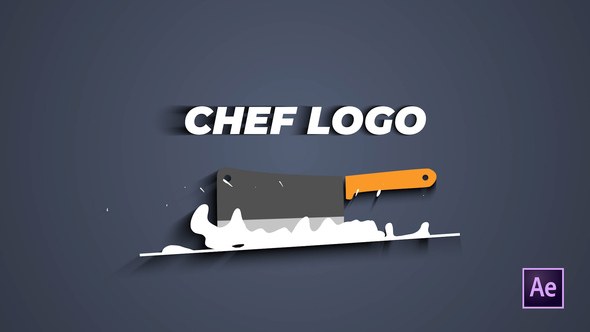 Videohive Chef Knife Logo Logo Stings template preview