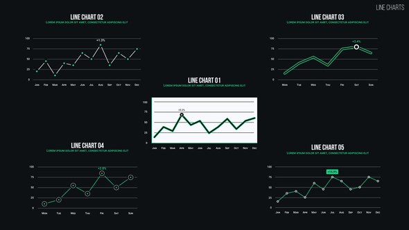 Videohive Line Charts 57320791 Infographics template preview