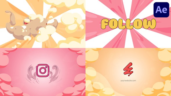 Videohive Smoke Anime Clouds Logo | After Effects Logo Stings template preview
