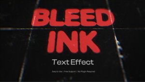 Videohive Bleed Ink Text Effect Titles template preview