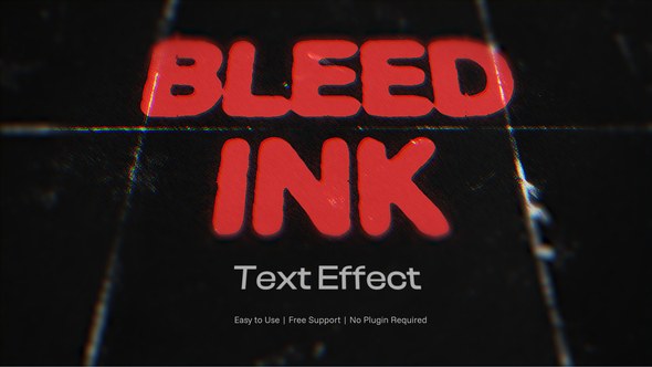 Videohive Bleed Ink Text Effect Titles template preview