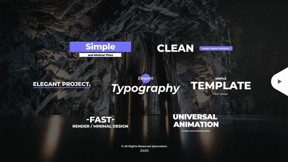 Videohive Simple and Minimal Titles Pack Titles template preview