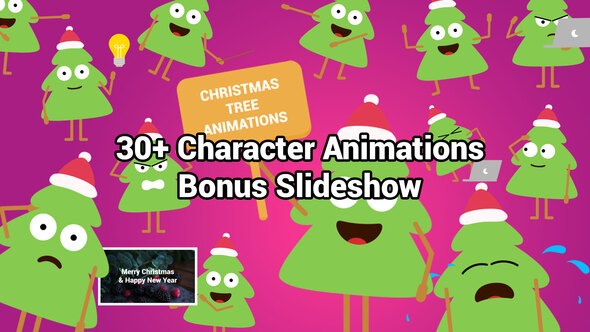 Videohive Christmas Tree Animations Elements template preview