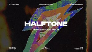 Videohive Halftone Transitions Pack Broadcast-packages template preview