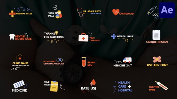 Videohive Hospital Titles for After Effects Titles template preview