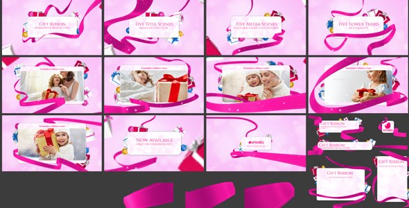 Videohive Gift Ribbon Broadcast-packages template preview