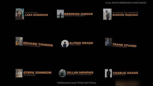 Videohive Lower Thirds with Photos 0.0 | AE Titles template preview