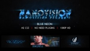 Blue Neon V.1 Video Displays template preview