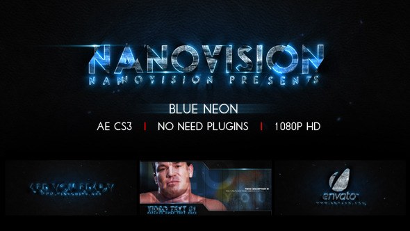 Blue Neon V.1 Video Displays template preview