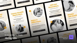 Videohive Hiring Info - After Effects Social Media Reels Template Product Promo template preview