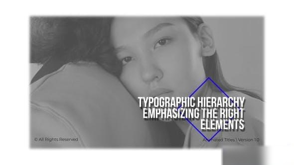Videohive Animated Titles | After Effects Titles template preview