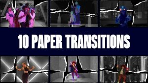 Paper Style Transition | Freeze Frame (MOGRT) Premiere Pro template preview