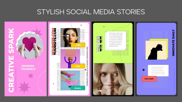 Videohive Stylish And Vertical Social Media Stories for After Effects Product Promo template preview