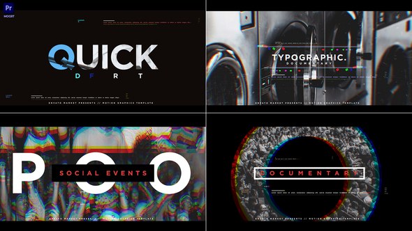 Typographic Documentary Promo Premiere Pro template preview