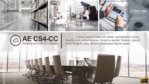 Videohive Minimal Corporate Presentation Video Displays template preview
